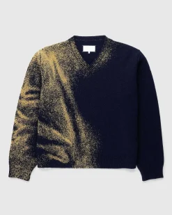 Uld V-Hals Sweater Navy