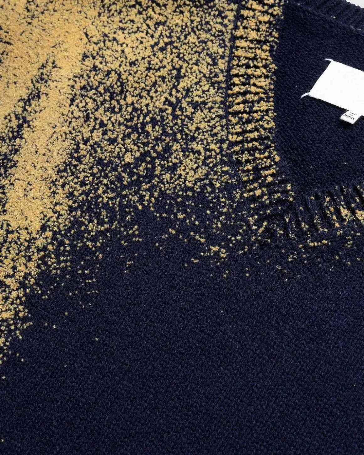Uld V-Hals Sweater Navy