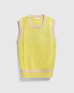 Unity Sweater Vest Lime/Beige