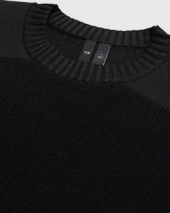 Utility Sweater Med Rund Hals, Sort