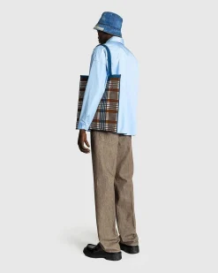 Vaevet Button-Down Skjorte Iris Blue