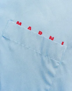 Vaevet Button-Down Skjorte Iris Blue