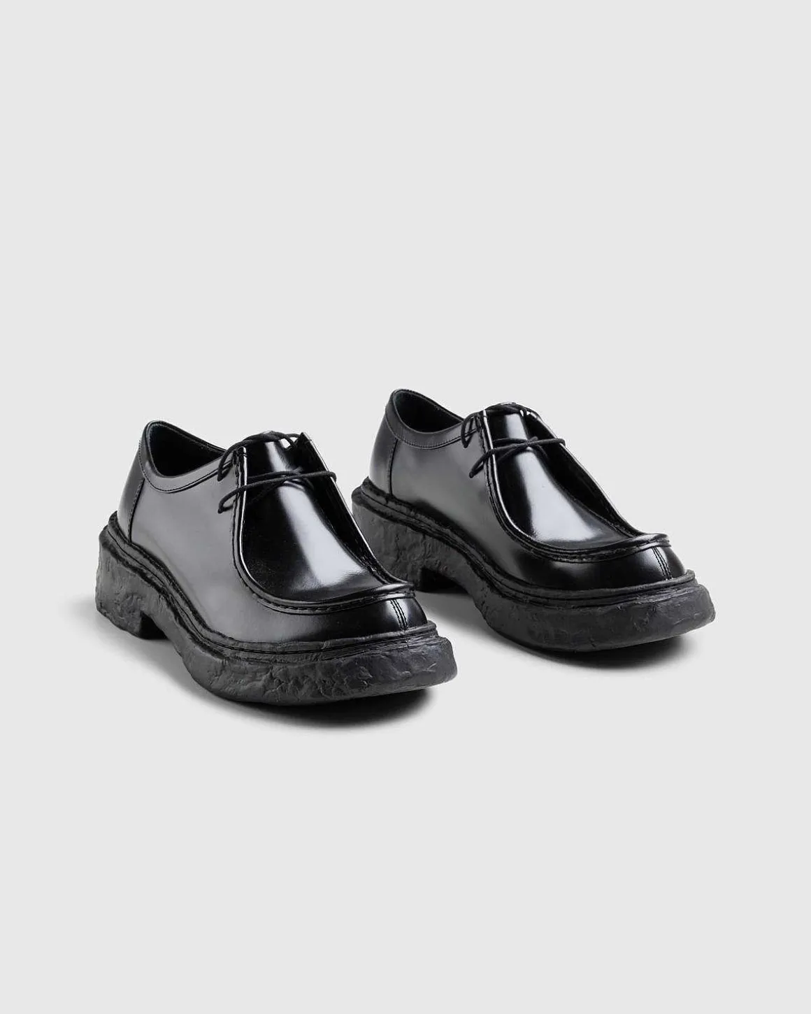 Vamonos Laeder Wallabee Sko Sort
