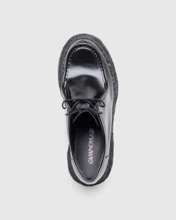Vamonos Laeder Wallabee Sko Sort