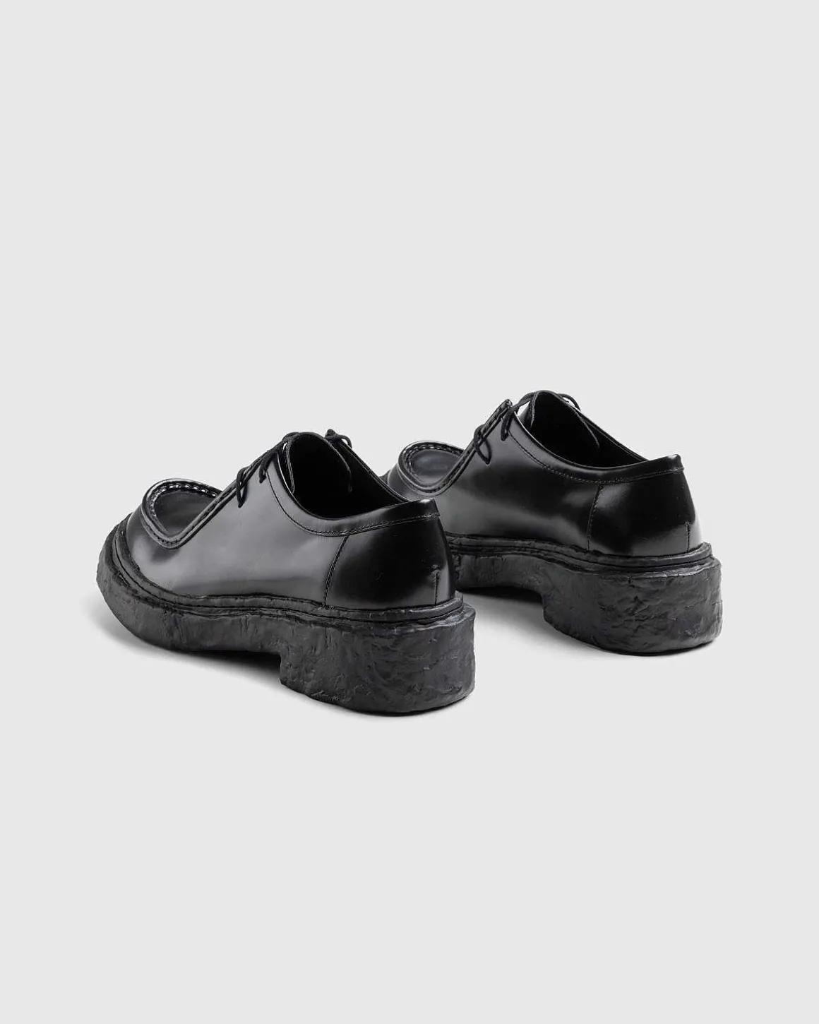 Vamonos Laeder Wallabee Sko Sort