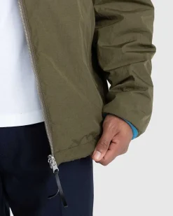 Vendbar Polar Fleece-Lynlasjakke Stal Bla/Morkegron
