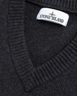 V-Hals Sweater Melange Charcoal