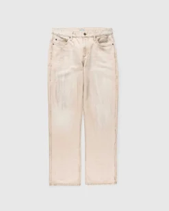Vintage Denim Bukser Med Lige Ben Beige