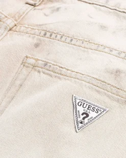 Vintage Denim Bukser Med Lige Ben Beige
