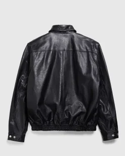 Voksbehandlet Laeder Bomber Sort