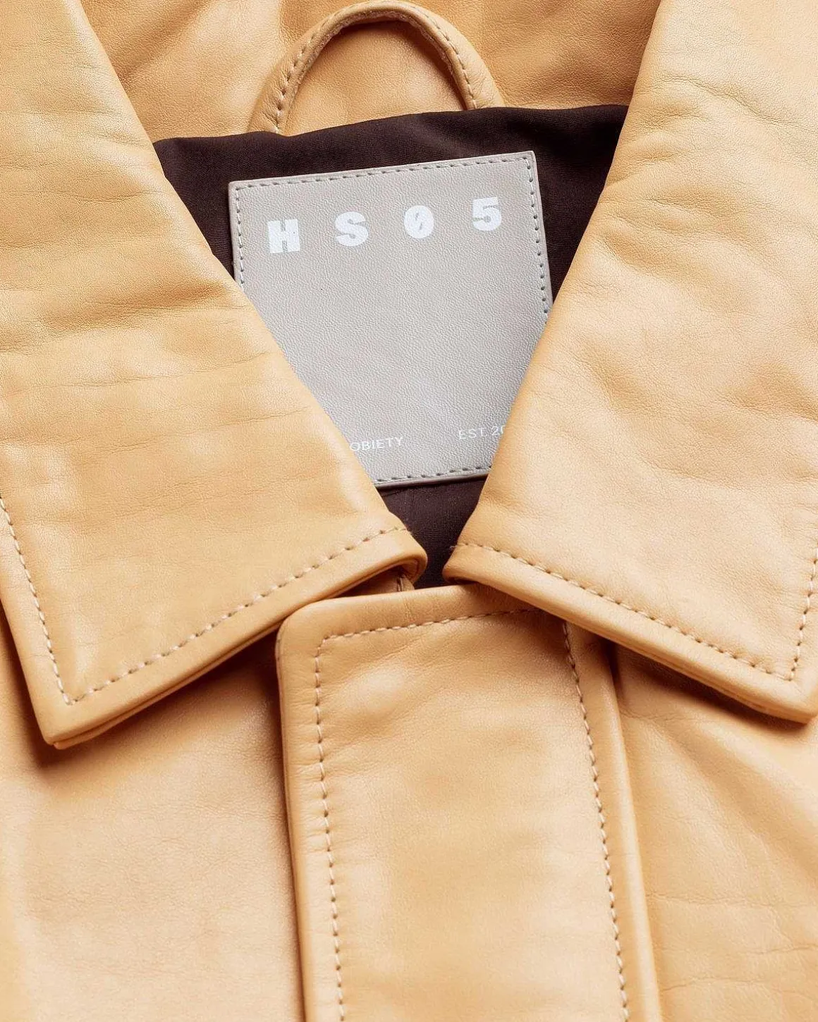 Voksbehandlet Laeder Bomber Sand