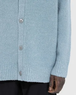 Wool Blend Cardigan Mineral Blue