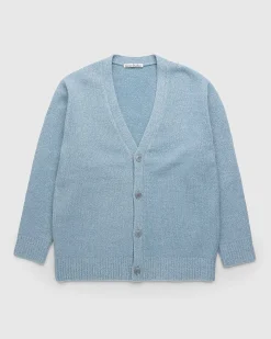 Wool Blend Cardigan Mineral Blue
