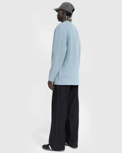 Wool Blend Cardigan Mineral Blue