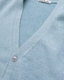 Wool Blend Cardigan Mineral Blue