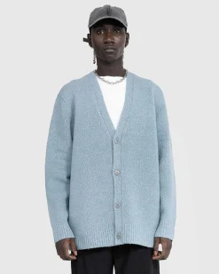 Wool Blend Cardigan Mineral Blue