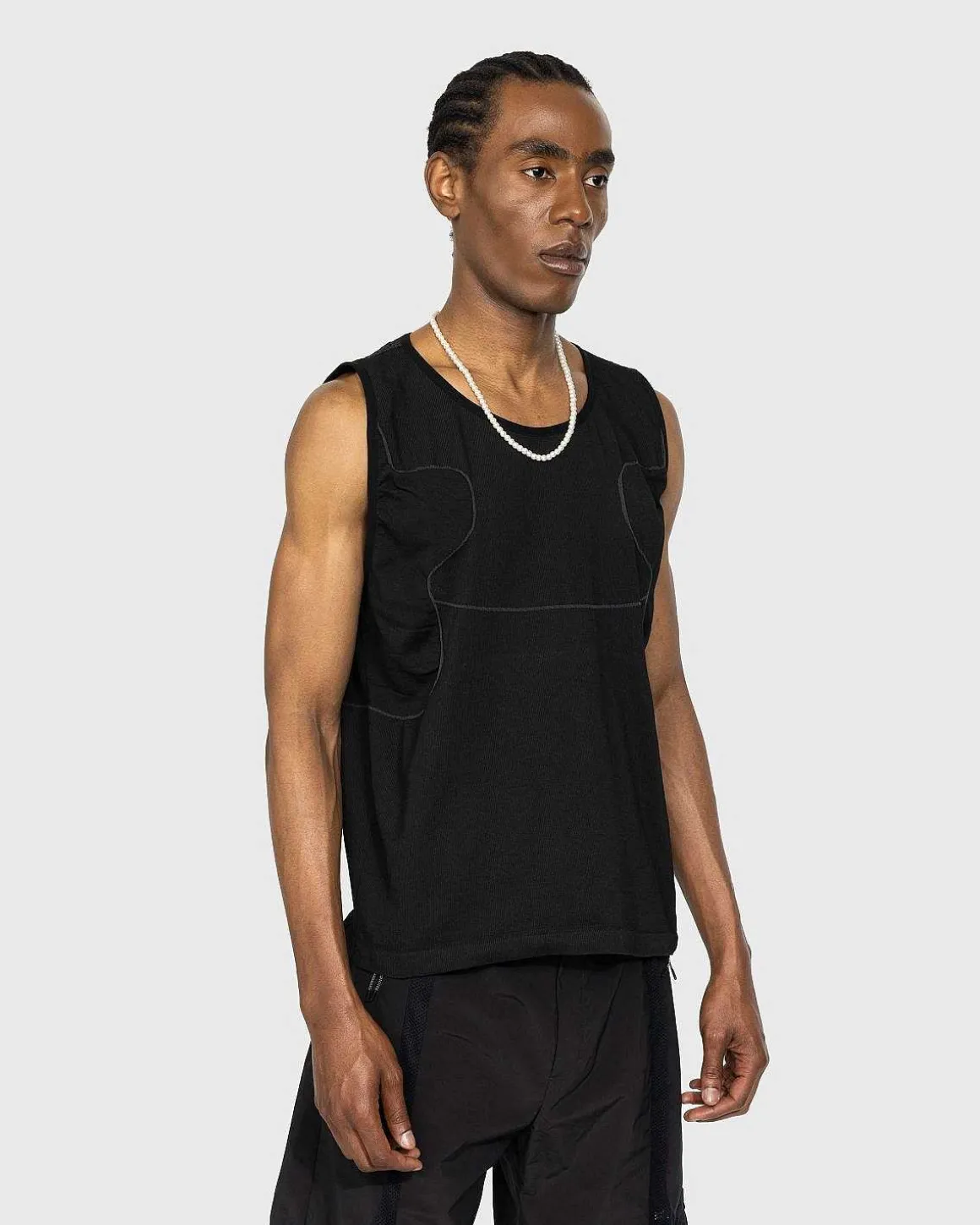 Yovchev Strikket Vest Sort/Gra