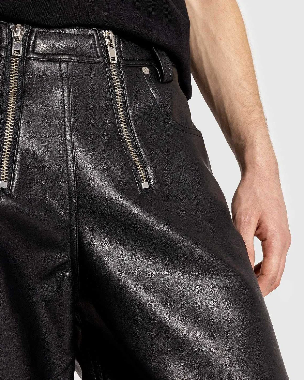 Zoran Eco Imiteret Laedershorts Sort